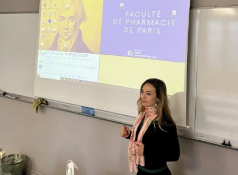 Presentation at the Faculty of Pharmacy, University of Paris