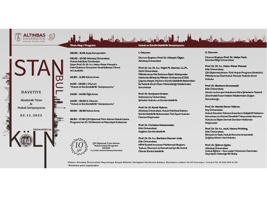 Hukuk ve Sürdürülebililik Sempozyumu