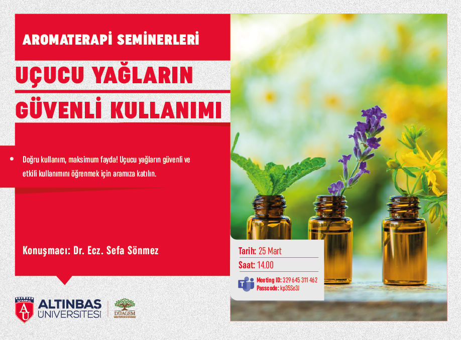 Aromaterapi Seminerleri: Uçucu Yağların Güvenli Kullanımı 