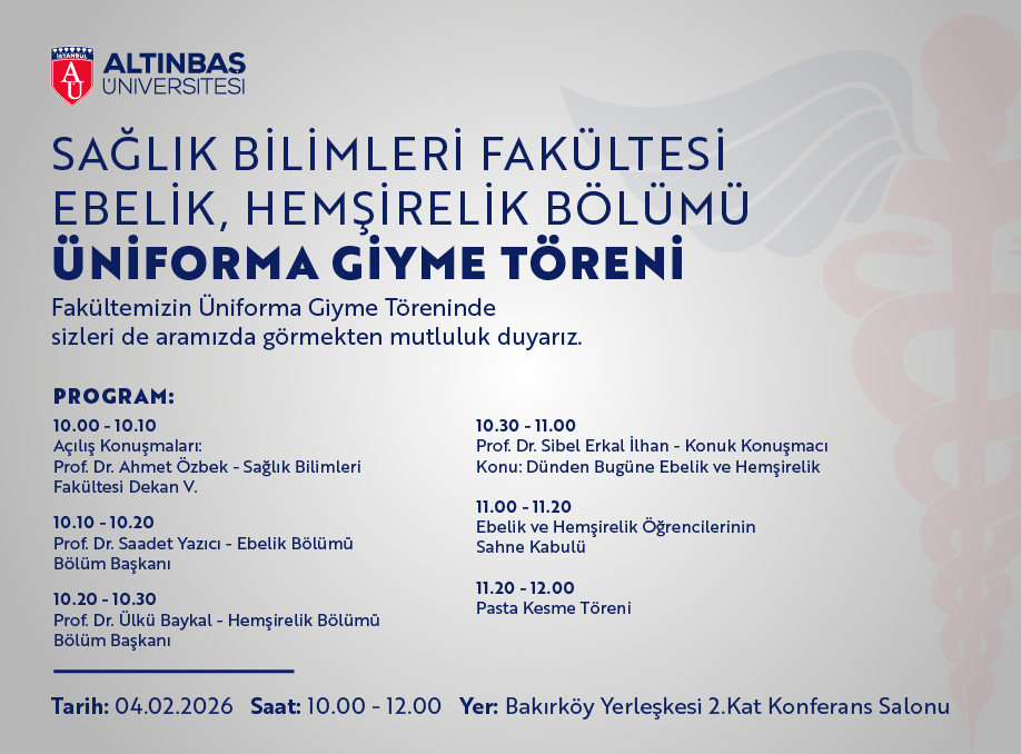 Sağlık Bilimleri Fakültesi Ebelik, Hemşirelik Bölümü Üniforma Giyme Töreni