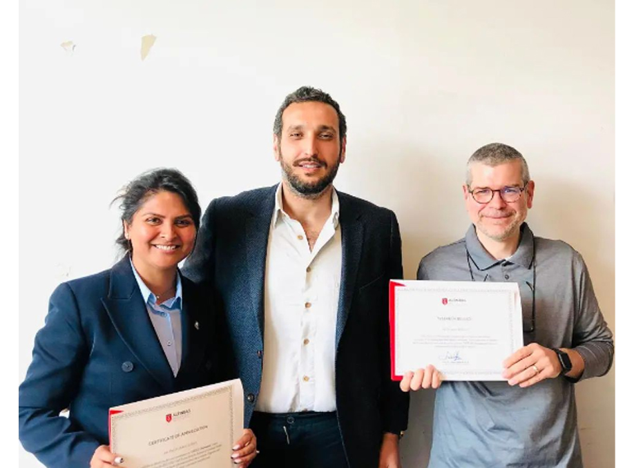 Fakülte Öğretim Üyeleri Doç. Dr. Murat Bolelli ve Dr. Bella Gulshan ORI501 Oryantasyon Dersine Katkıları İçin Ödüllendirilmiştir