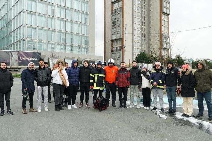 Fire training and drills were held for the emergency team at Altınbaş University
