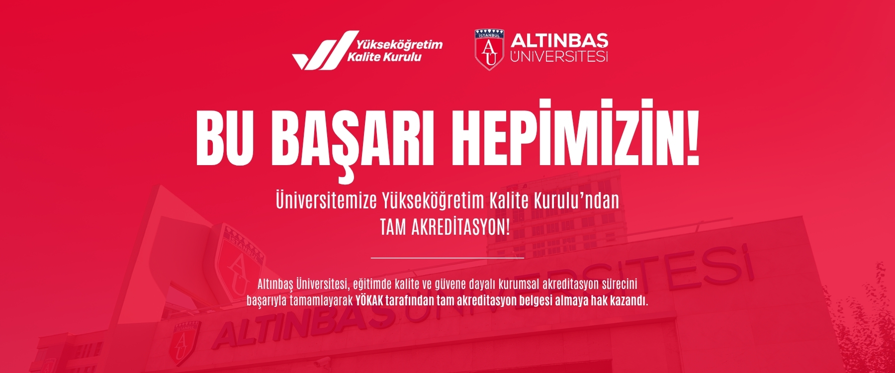 YÖKAK’tan Altınbaş’a tam akreditasyon 